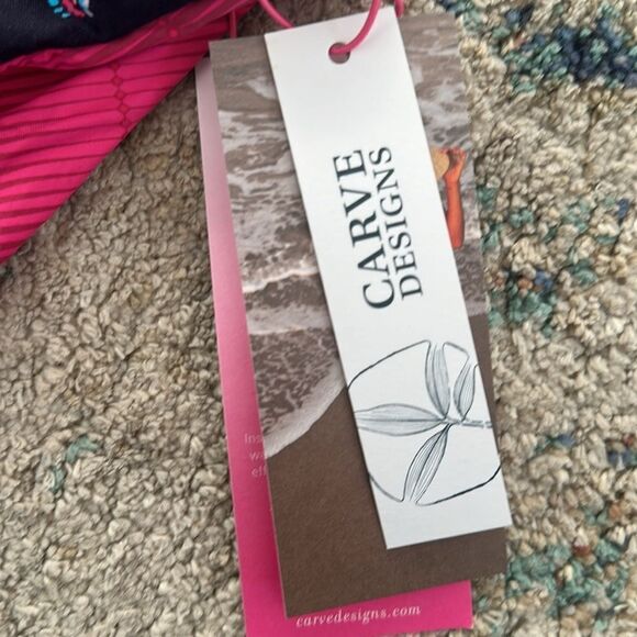 NWT Carve Designs Andi Reversible Swim Top SM - Picture 3 of 7